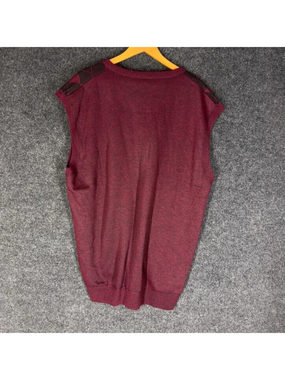 New Leonardo Gavino Vest Men 4XL Red Geometric V-Neck Sleeveless Knit Cotton
